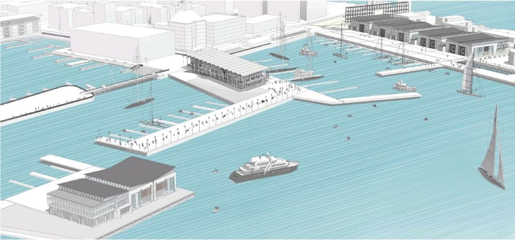 Artist's impression of the America's Cup village.