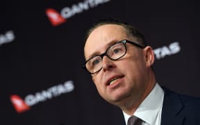 Qantas chief executive officer Alan Joyce speaks during a press conference in Sydney on August 25, 2017