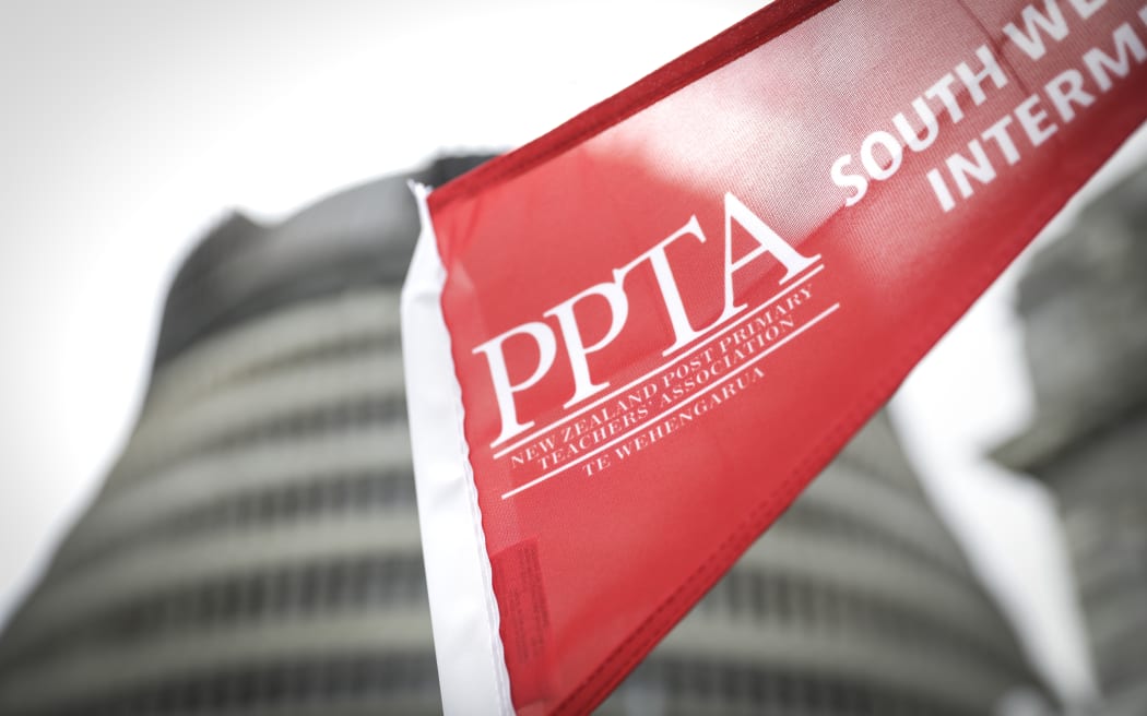 PPTA aanounced today that they will take strike action next year. PPTA president Jack Boyle and vice president Melanie Webber.