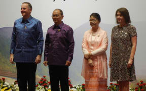 John Key in Myanmar