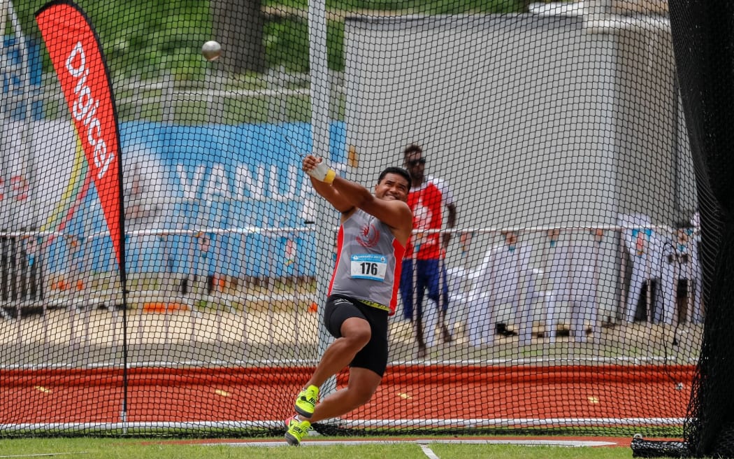 New Caledonia won gold in the men's hammer throw.