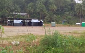 A polling booth in Fiji