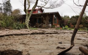 Silt damage on a property in Ngatimoti