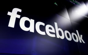 Facebook logo appears on screens in New York's Times Square (file).