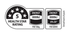 Health star ratings