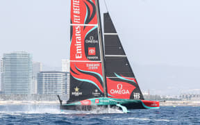 Emirates Team New Zealand during the 37th America's Cup 2024, Louis Vuitton Preliminary Regatta.