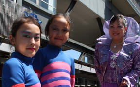 Total dedication (Co-founder Judi Hou and two young acrobats)