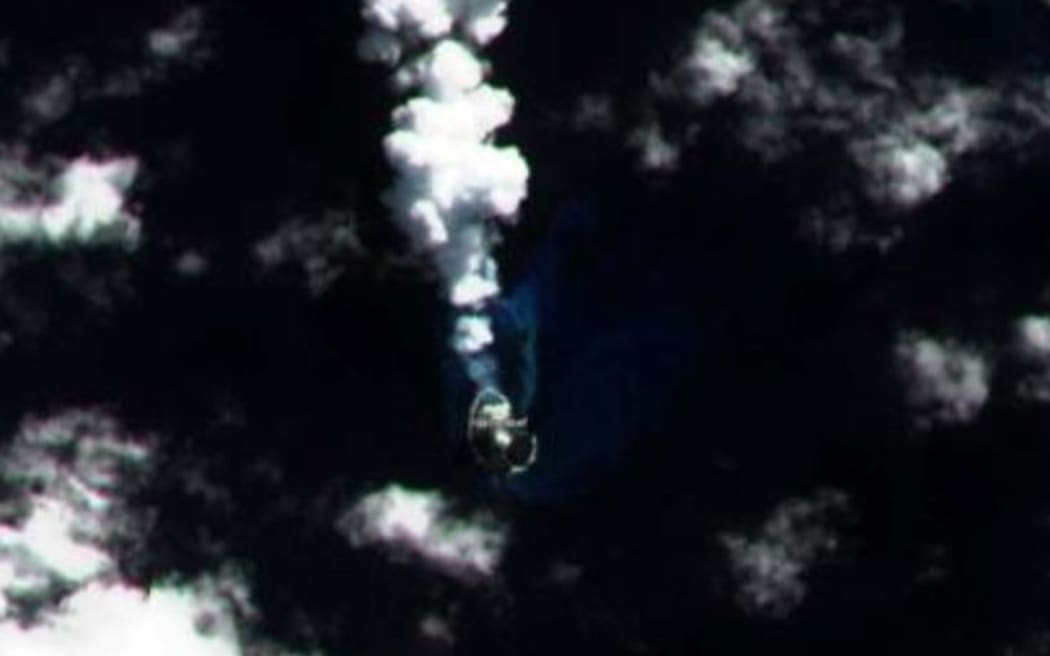 Updated satellite imagery of Home Reef displayed by Sentinel satellite.