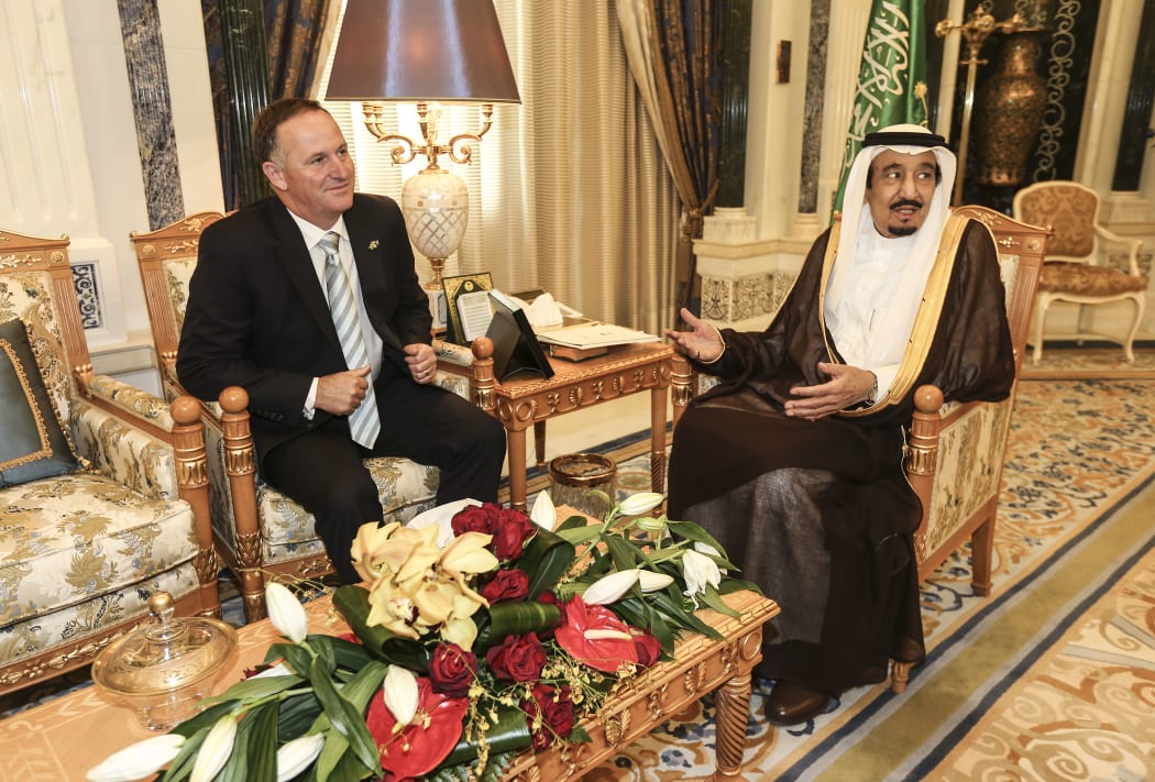 Prime Minister John Key meets King Salman bin Abdulaziz Al Saud.
