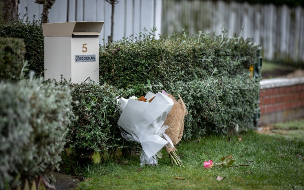 Flowers placed near the site of the attack