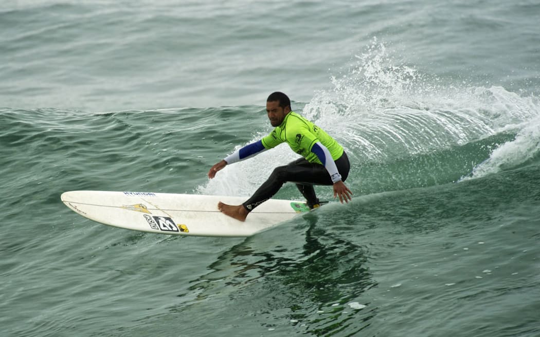 Daniel Kereopa rides the wave.