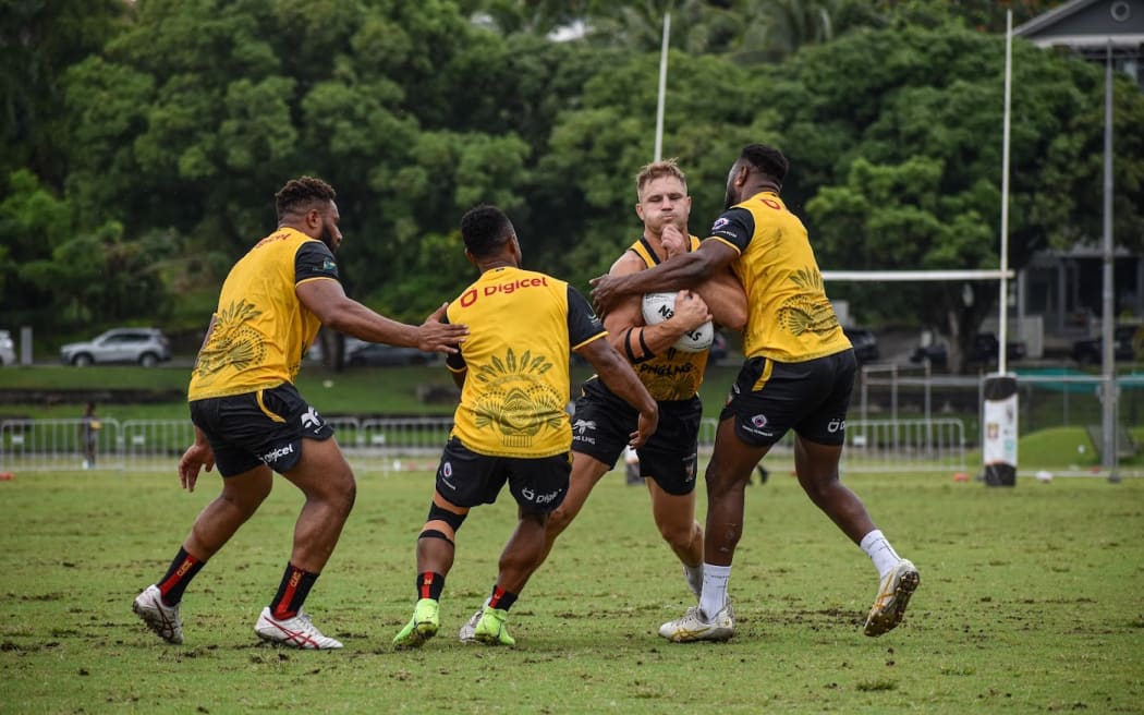 Papua New Guinea Kumuls at training at Albert Park in Suva. 16 October 2024