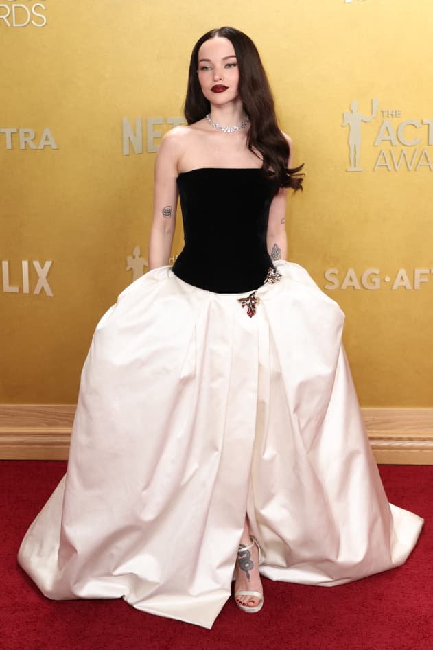 US singer Dove Cameron attends the 32nd Annual Actor Awards at the Shrine Auditorium in Los Angeles on March 1, 2026. (Photo by Patrick T. Fallon / AFP)