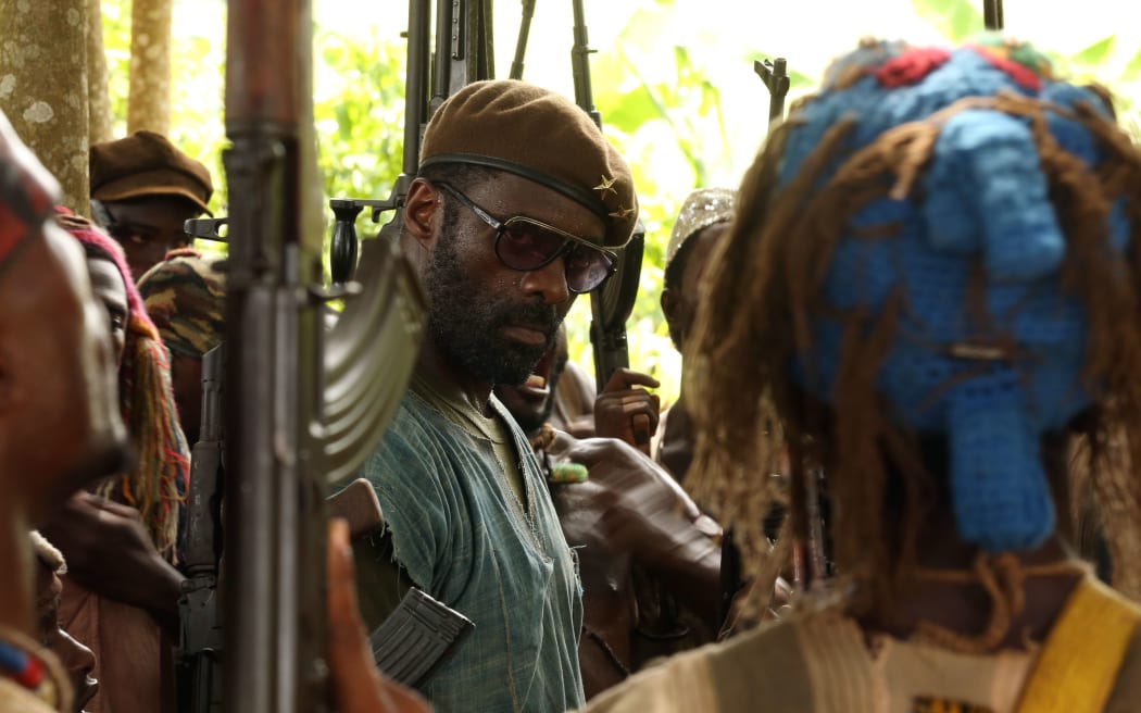 Idris Elba as Commandant in Cary Fukunaga's feature film Beasts of No Nation