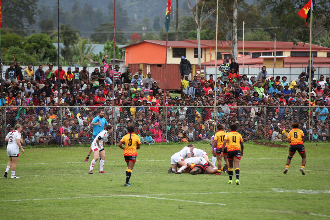 The British and PNG women played in front of a crowd of nearly 70000 spectators in Goroka last weekend.