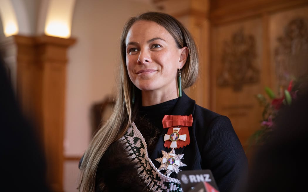 Dame Lisa Carrington was honoured today at an Investiture Ceremony