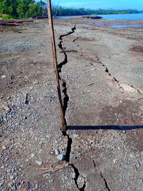 Damage from a 7.5 magnitude earthquake on 14 May 2019 in Namatanai district, New Ireland province PNG.