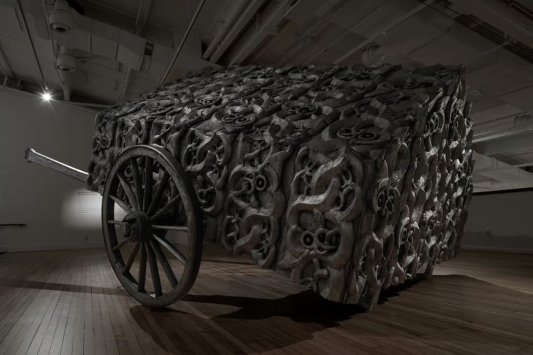 Maungārongo ki te Whenua Maungārongo ki te Tangata, by Artist Brett Graham.