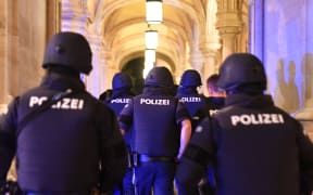 Armed police are sweeping central Vienna on 2 November, 2020, following a shooting near a synagogue.