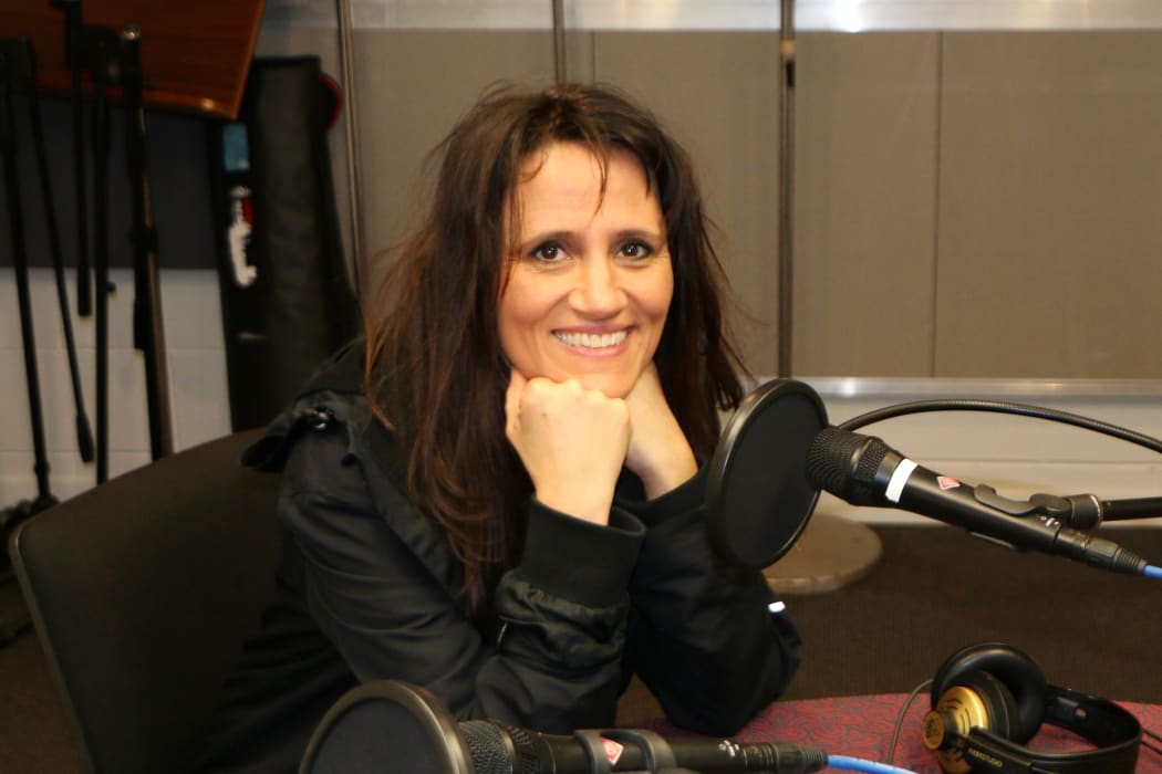 Nina Conti in the RNZ Christchurch Studio.