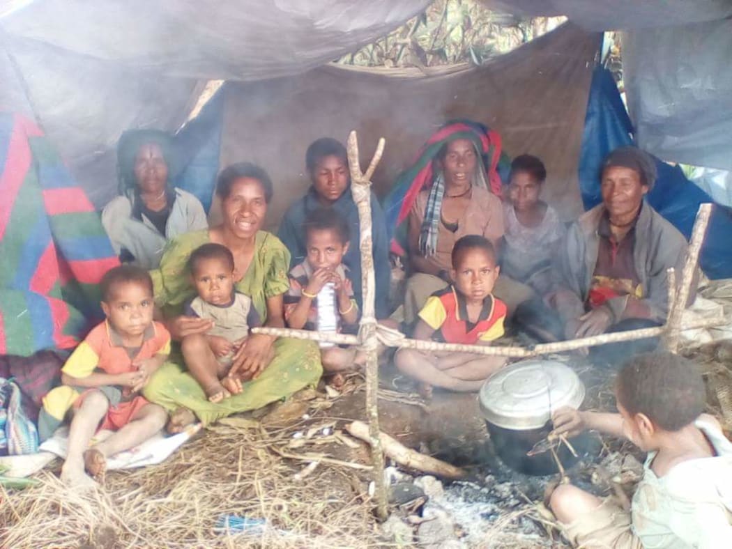 People seeking shelter after the 6.3 quake.