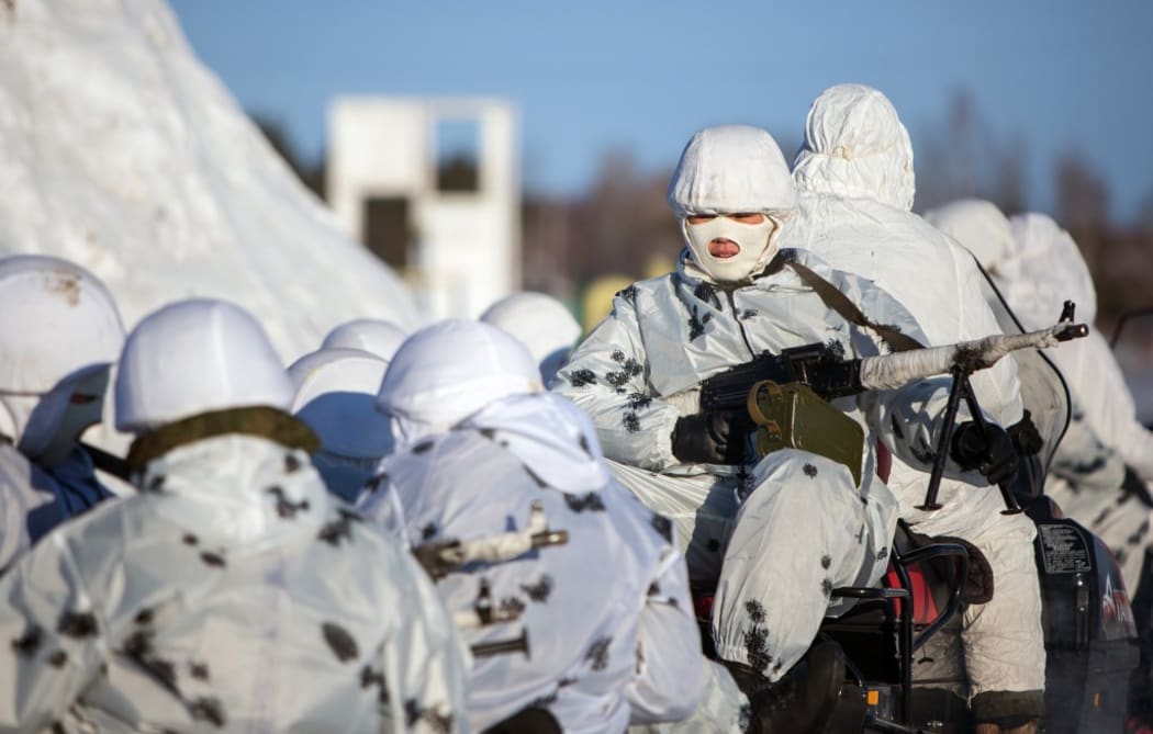 2556223 Russia, Blagoveschensk. 01/16/2015 Cadets in the unique Russian Arctic infantry Marshal Rokossovsky Far East Higher Command School (DVVKU) during training exercises on a range in the Amur Region. Igor Ageyenko/Sputnik