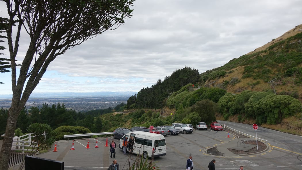 The view of Christchurch from the Sign of the Kiwi.