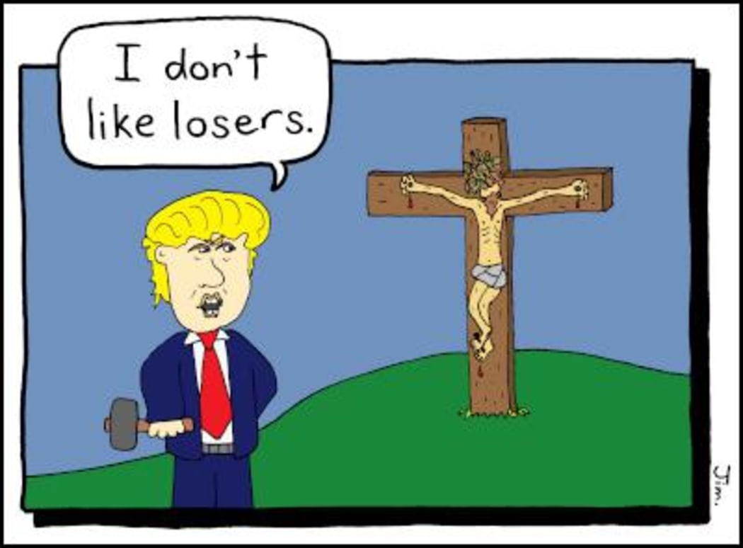 The billboard erected by St Luke's in Remuera, Auckland.