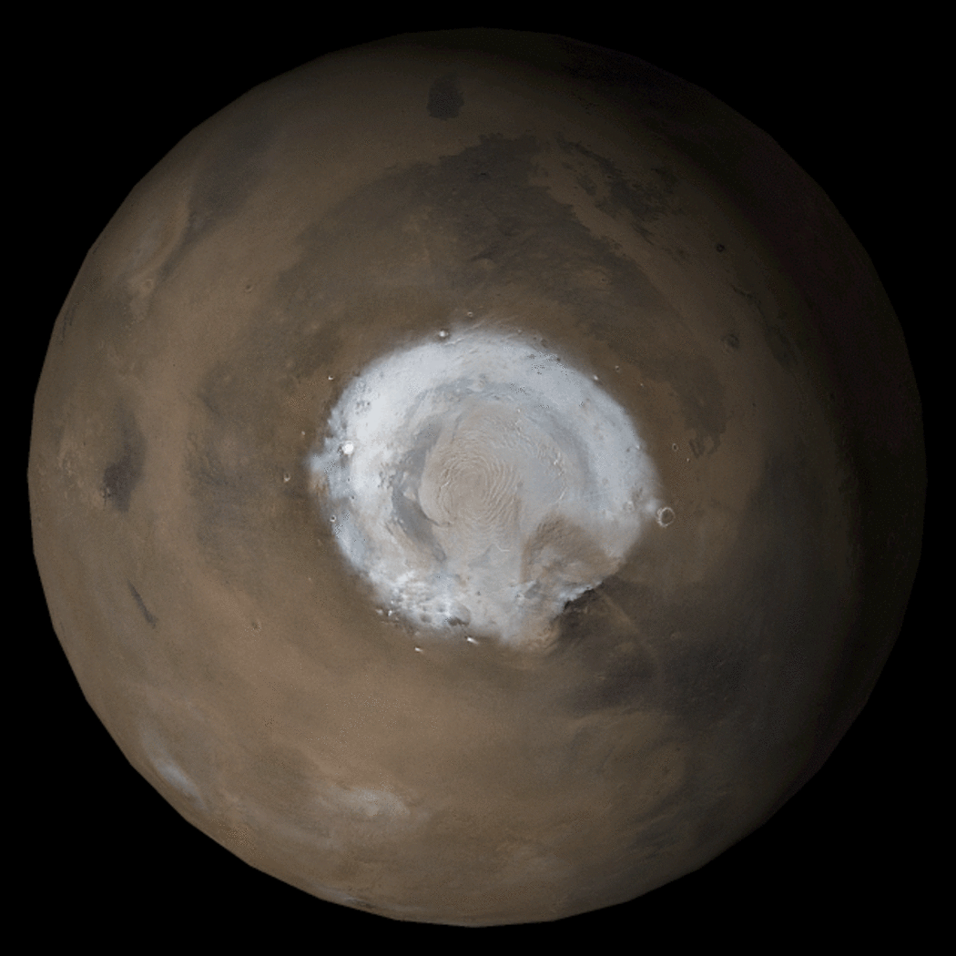 Scientists believe there could be a 20km-long lake siting under Mar's south polar ice cap.