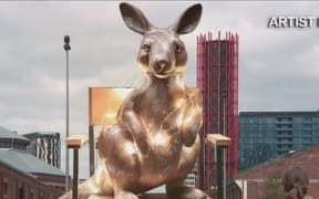A mockup of the proposed Michael Parekowhai artwork for Melbourne