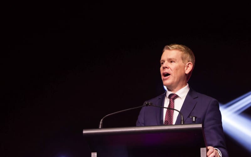 Labour Party leader Chris Hipkins speaks at the party’s Congress on 28 June, 2026.