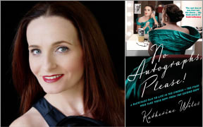 An image of Katherine Wiles and her book cover.