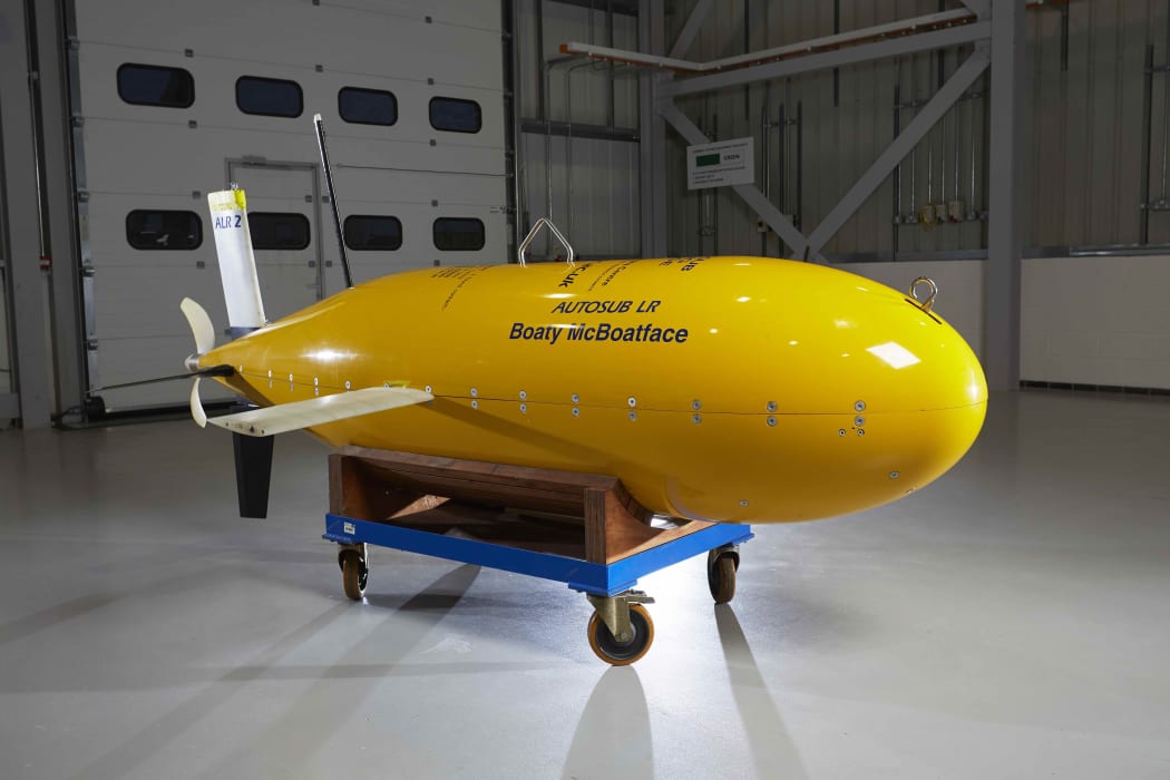 HANDOUT - The research submarine 'Boaty McBoatface', photographed at the National Oceanography Centre in Southampton, England, 12 January 2017.