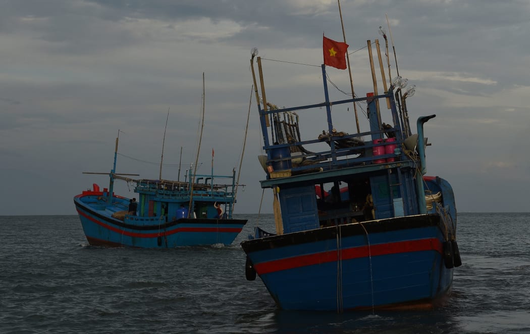 Vietnamese fishing boats.