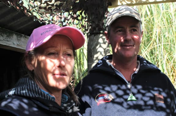 Linda and Evan Potter in their maimai