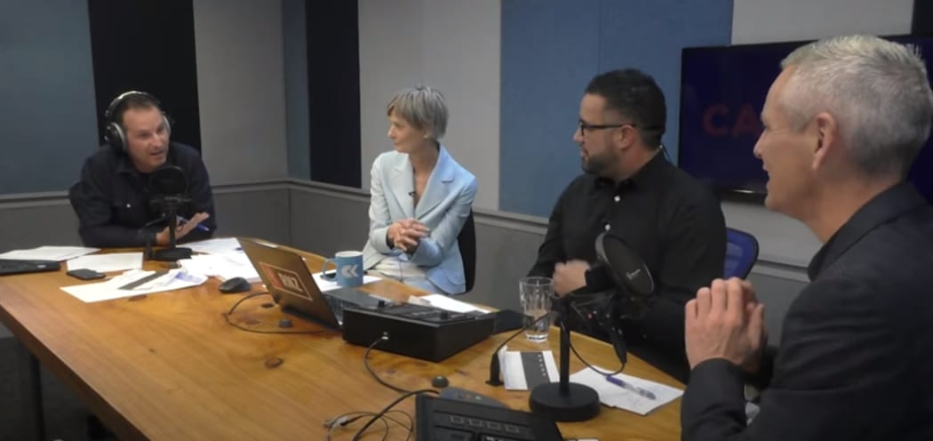 Tim Watkin, Lisa Owen, Scott Campbell and Guyon Espiner discuss the 2020 election result, Auckland, October 2020.
