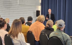 Whanganui Mayor Andrew Tripe at the Community Kōrero event on whether to introduce Māori wards.