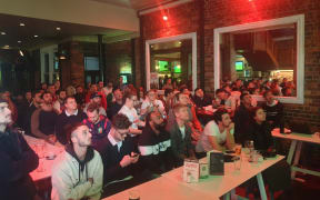The crowd at Bristol watch the Euro 2020 final.