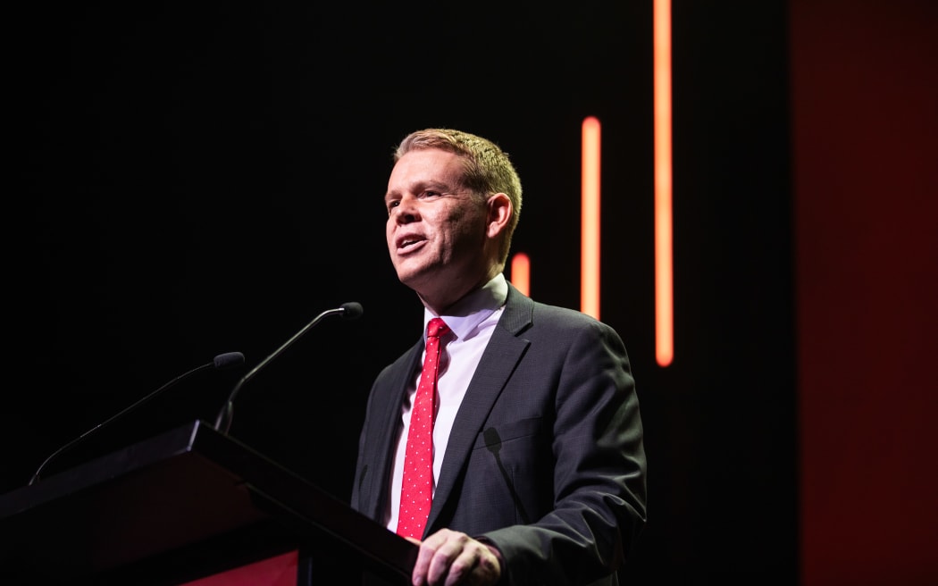Chris Hipkins at Labour's campaign launch