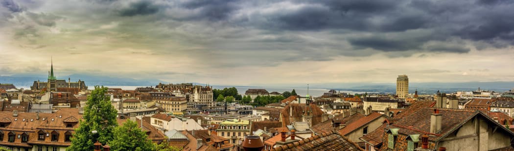 SWITZERLAND. VAUD CANTON. PANORAMIC VIEW OF LAUSANNE (Photo by BERNARD JAUBERT / ONLY WORLD / Only France via AFP)