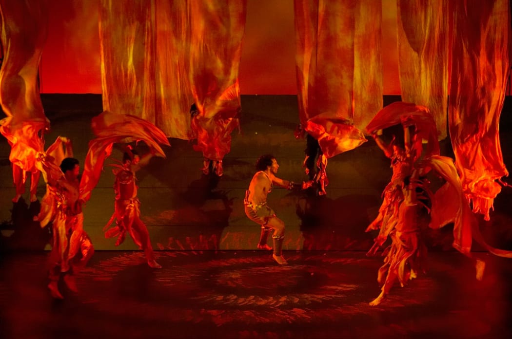 A scene from Maaui - One Man Against The Gods.