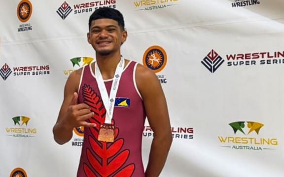 Mosemalie 'Mose' Kaio earned a bronze medal in the under-20, 74kg freestyle wrestling category.