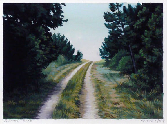 Country Road, gouache on paper, 2014