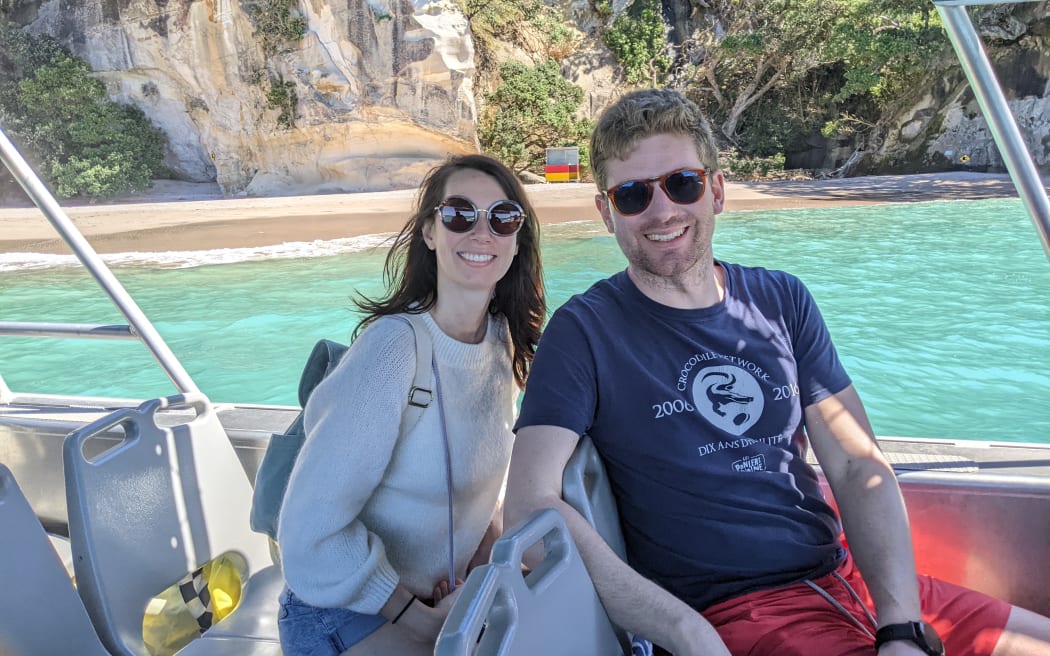Honeymooning tourists Armelle and Clement Labouche say they had a great time in the Coromandel.