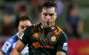 The Chiefs' James Lowe in action.