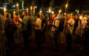 Neo Nazis, Alt-Right, and White Supremacists march in Charlottesville, Virginia.