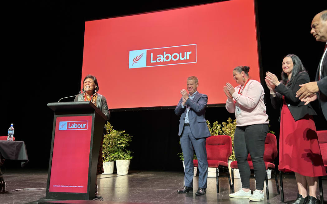 Nanaia Mahuta speaks at the 2024 Labour Party's annual conference in Christchurch.