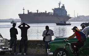 The Cuba-flagged LPG/chemical tanker Pastorita leaves Havana Harbour on February 26, 2026.