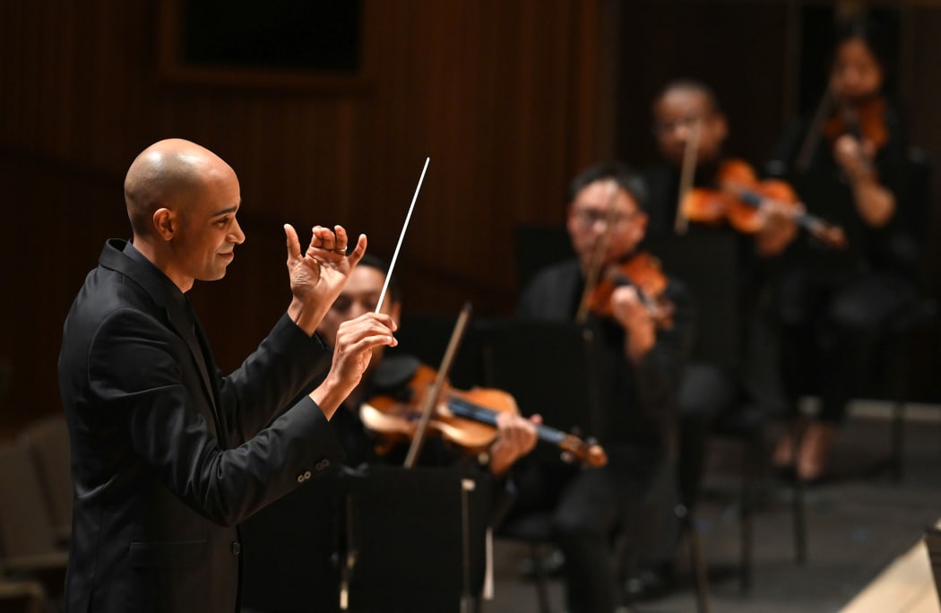 Kevin John Edusei conducting Chineke! Orchestra at Royal Festival Hall