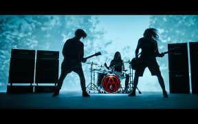 Still from Alien Weaponry's video for 'Whispers'